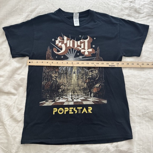 Ghost Popestar Tour Gildan Band‎ Graphic Tee Medium 2016 Rock Grunge Rare Merch - Picture 3 of 5